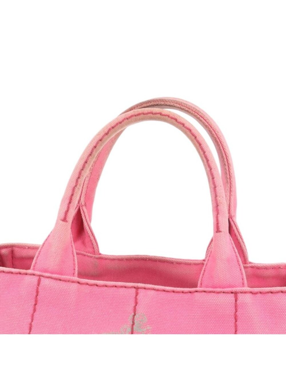 Prada Canapa Handbag Tote Trianglelogo Pink - Picture 2 of 8
